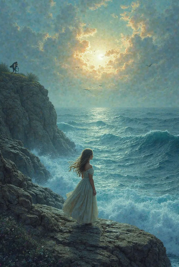 The Song of the Sea

On the edge of a quiet coastal village, where the waves kissed the shore with an ancient rhythm, there lived a girl named Elara. She had hair like woven sunlight and eyes the color of the deep ocean. Since hood, she had felt an inexpli...