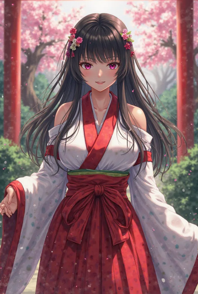 Hakurei Reimu with big breasts