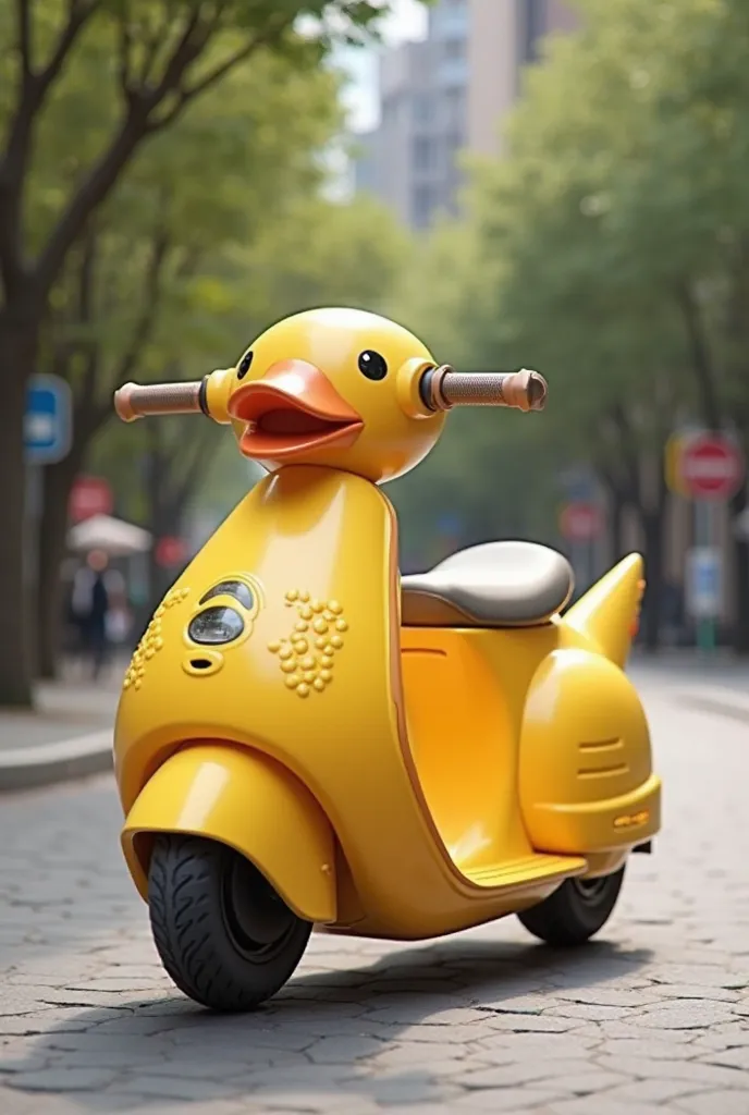 generate a scooter that has the shape of a duck 