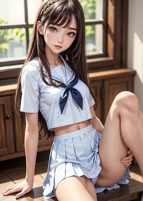  masterpiece, 1 Beautiful Girl, delicate eyes,  Uniform eye size, Purebred face_v1, Top Quality, Ultra High res, (Reality: 1.4), Japanese, Korean, very beautiful, Beautiful skin, slim， is very sexy, (超Reality), (High res), ( 8,000), (Very detailed),  detai...