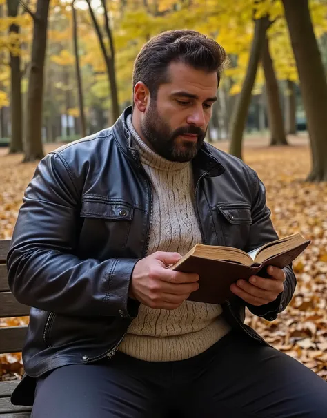 Masterpiece, Accurate, Award Winning, Best Quality, Extremely Detailed, 8K, HD, Super-Resolution, Realistic Textured Hair and Skin, ultra-photorealistic. A ((tall, burly, heavily muscled bearded man)) with ((olive-toned skin, thick dark beard, strong angul...