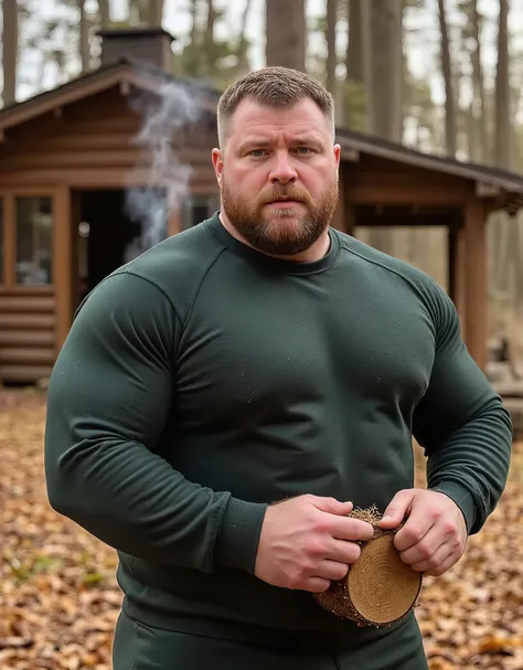 Masterpiece, Accurate, Award Winning, Best Quality, Extremely Detailed, 8K, HD, Super-Resolution, Realistic Textured Hair and Skin, ultra-photorealistic. A ((tall, burly, heavily muscled Caucasian man)) with ((ruddy fair skin, thick ginger beard, strong an...