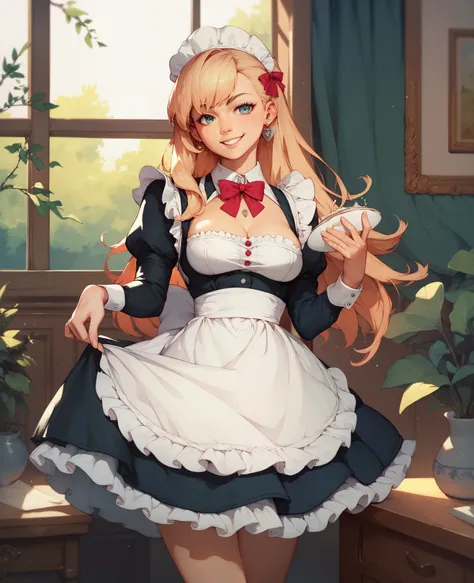 Maid　anime　smile　