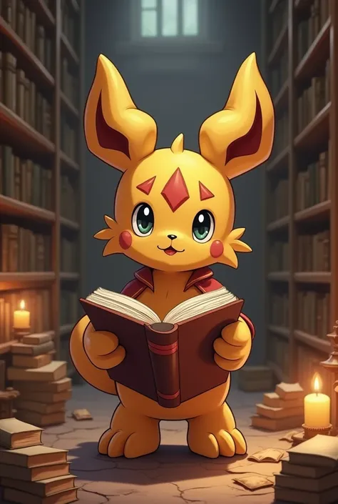 Bokomon are little Mutant Digimon, who always carry a book about Digimon and the Digiworld. They are very curious and already have a great deal of knowledge, what they want to share with others at every opportunity. Bokomon stands calmly and wisely in a li...