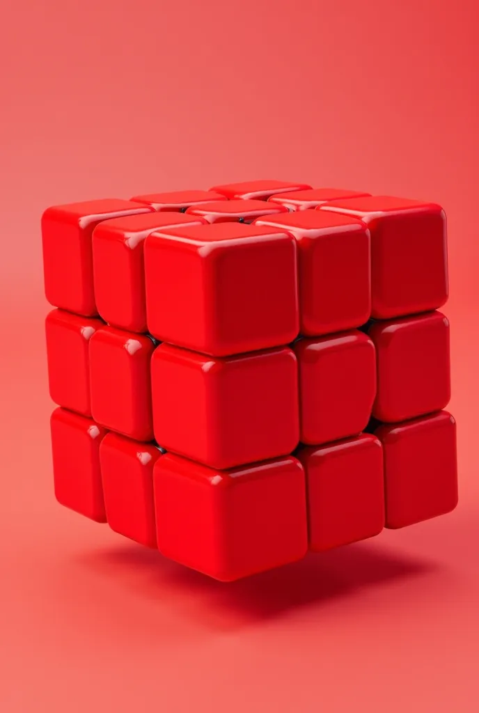 I need a red Rubik's cube that moves 