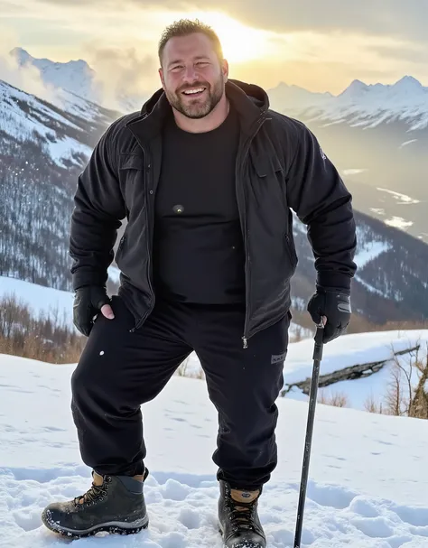 Masterpiece, Accurate, Award Winning, Best Quality, Extremely Detailed, 8K, HD, Super-Resolution, Realistic Textured Hair and Skin, ultra-photorealistic. A ((tall, burly, heavily muscled Caucasian man)) with ((fair skin, thick golden beard, piercing green ...