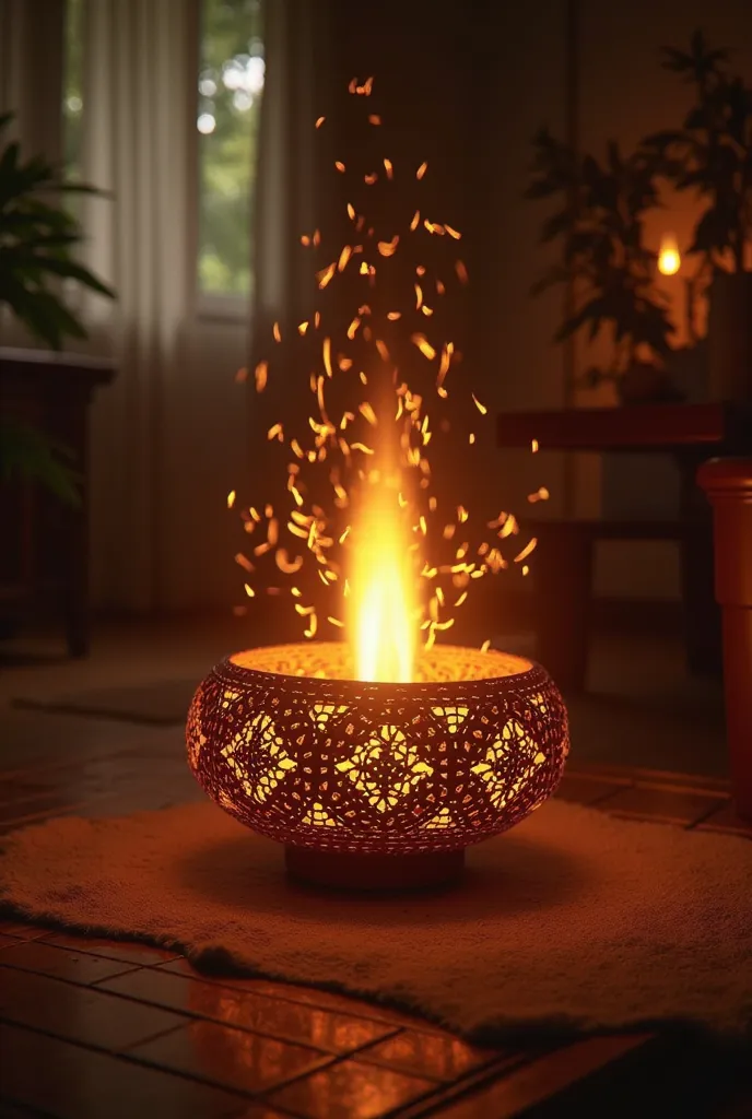 filipino lamp with fire stings