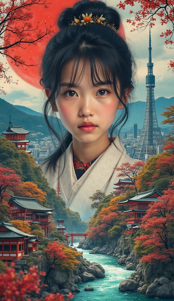 Realistic, sharp, detailed photography, 35mm F 2.8 lens, 4K quality images, Japan tour & travel poster