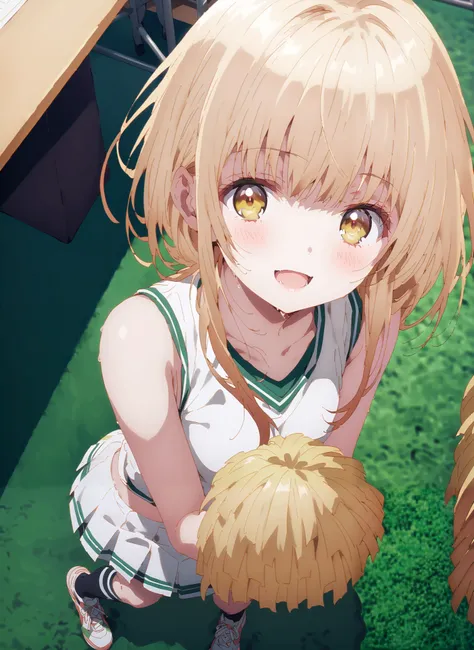 score_9, score_8_up, score_7_up,  source_anime,
It&#39;s so dizzying, Mahiru Shiina, bungs, blonde hair, brown hair, yellow eyes,smile,blush,open your mouth,,(cheerleading), (full body),  on chest, (semen), semen Wet Clothes, (white clothes),sleeveless, pl...