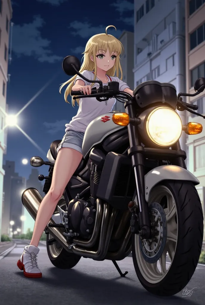 suzuki, Intruder M1800R, blond girl, Nihonbashi , inspiration, night, driven