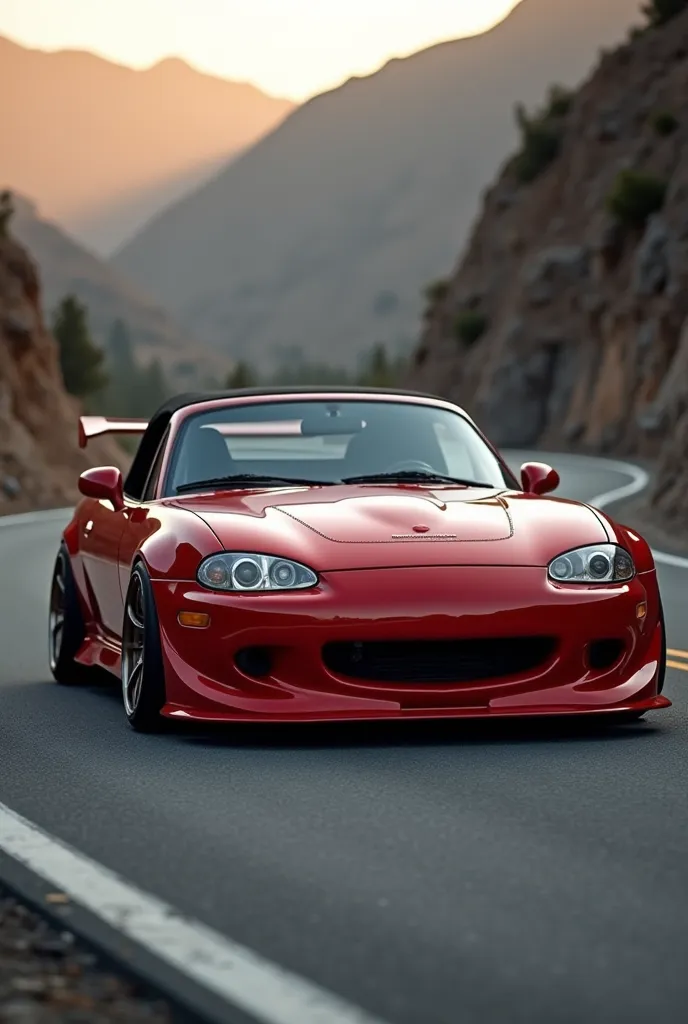 1999 Mazda Miata with a modern styled body kit