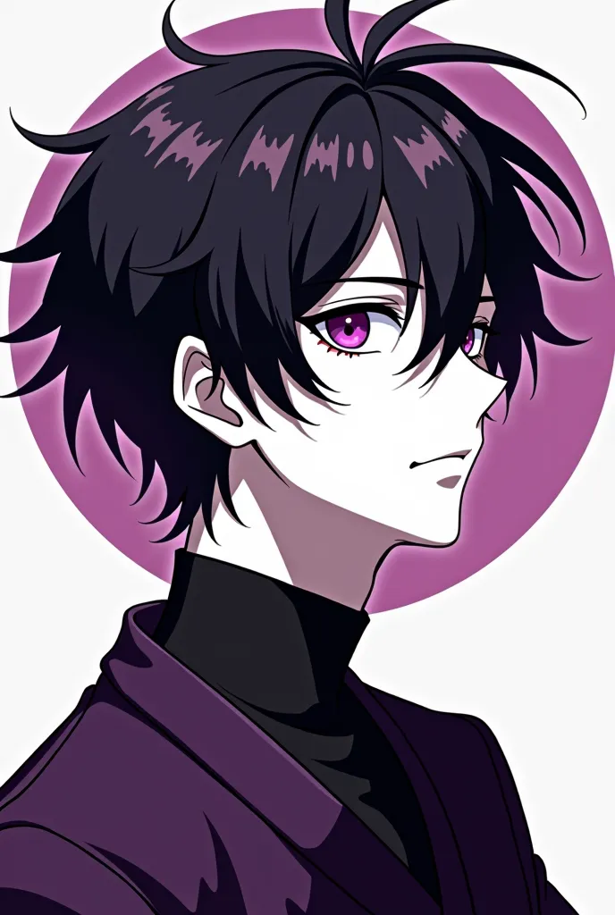 anime character with a white face and black and purple hair, vector art inspired by Kanō Hōgai, pixiv contest winner, shin hanga, beautiful male god of death, portrait of the god of death, 4 k manga wallpaper, best anime 4k konachan wallpaper, handsome guy...