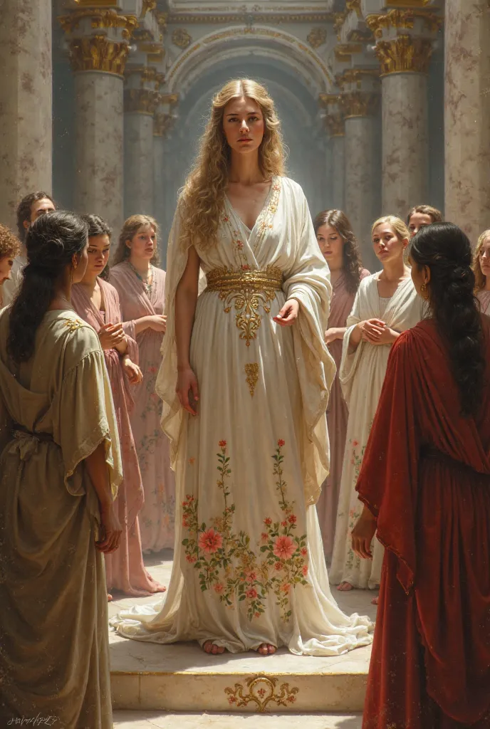 an image of the goddess Hestia at a religious ceremony 