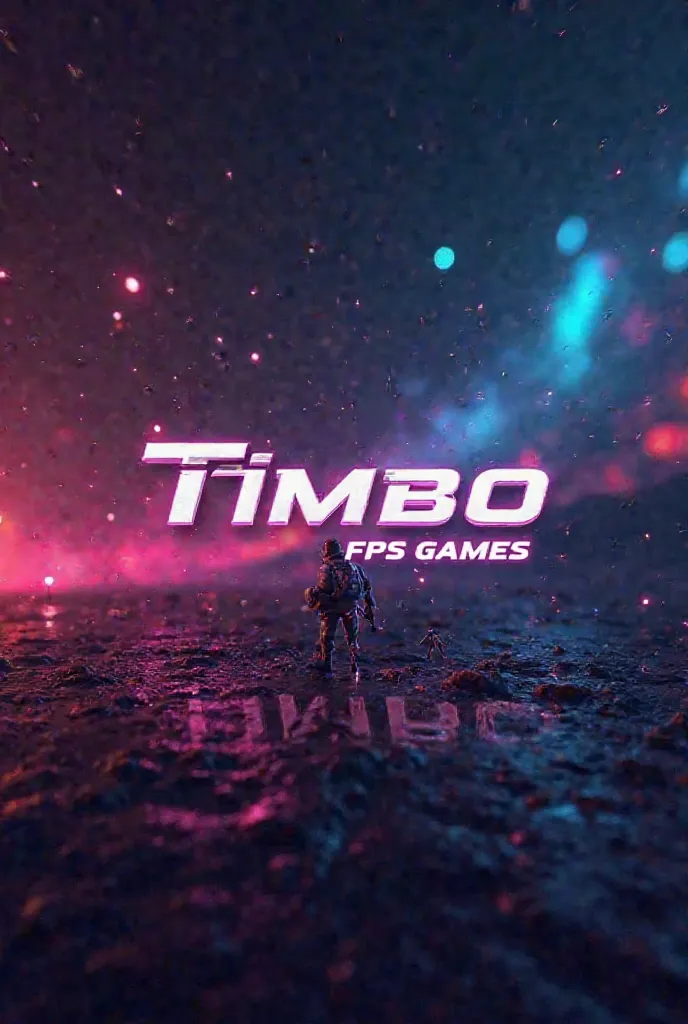 4K logo with the name Timbú FPS games with senário gamer 