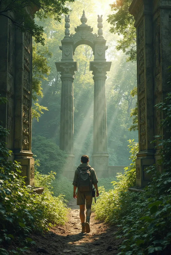 At first, it looks like an ordinary muddy trail, but then tall columns and walls begin to emerge from the foliage as the sun starts to shine brightly on our tour