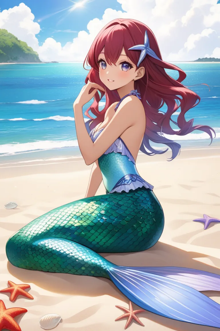 Haikara Mermaid on the Beach