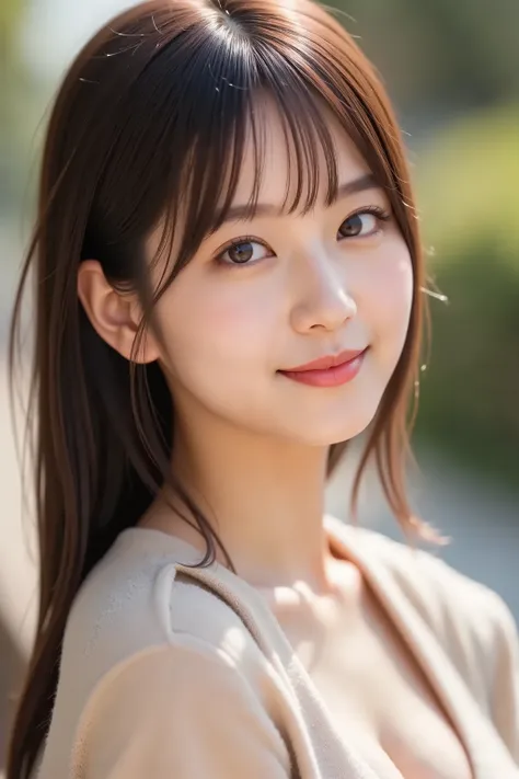 The face is positioned exactly in the center of the image , 's entire head is fully reflected , The entire face and head are clearly visible, bungs, smile, Young and cute Japanese faces , Hi-Res CG Unity 8K Wallpaper, in white for summer very detailed, Fil...