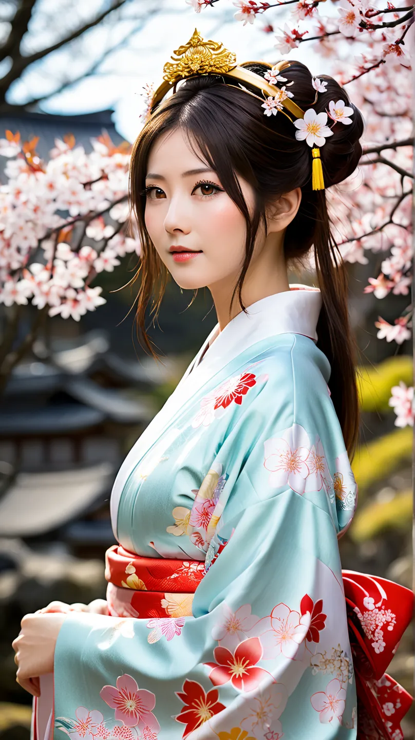 Aonuma Manuma Oshihime（Aonumanu Oshihime）God　 kimono　Halo　The goddess　beautiful　real　　