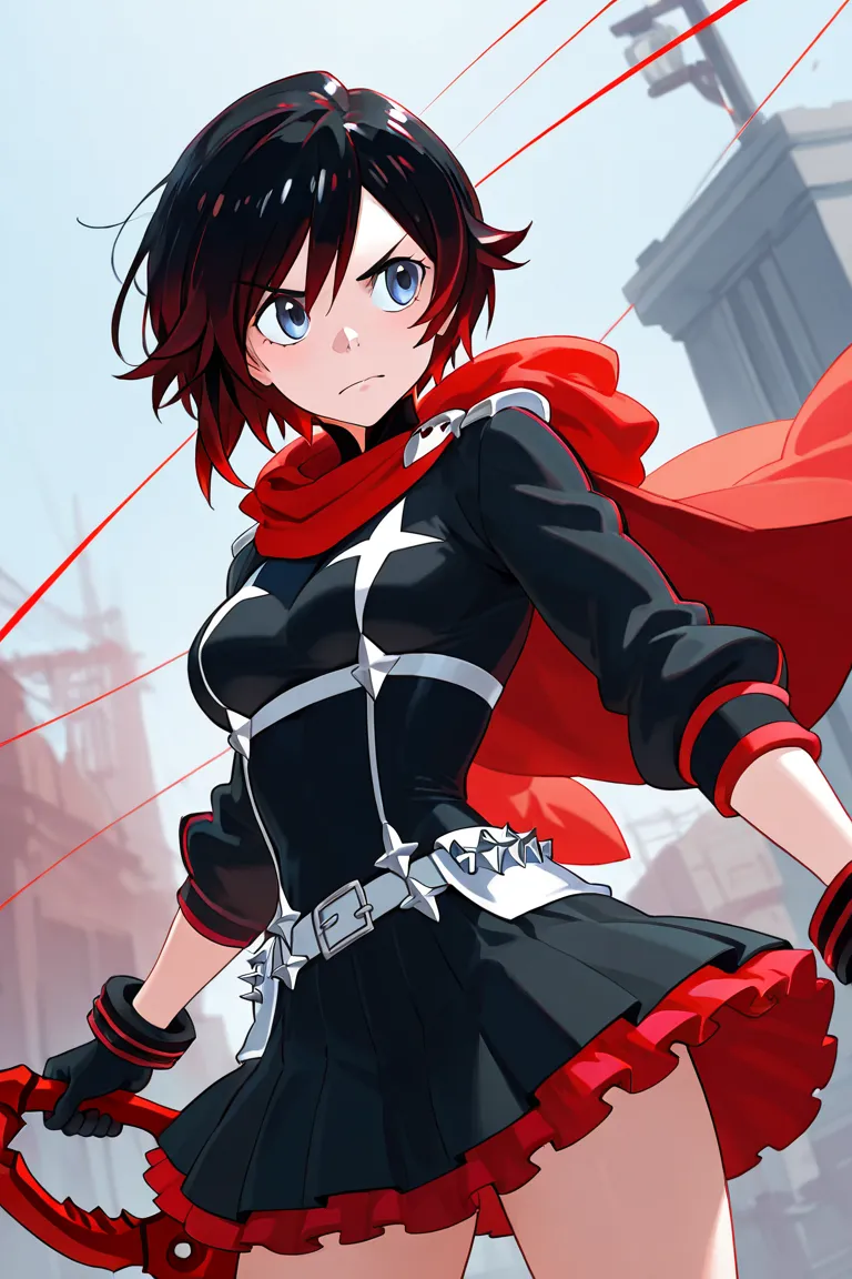 fused character, ryuko matoi (kill la kill), and ruby rose (rwby)