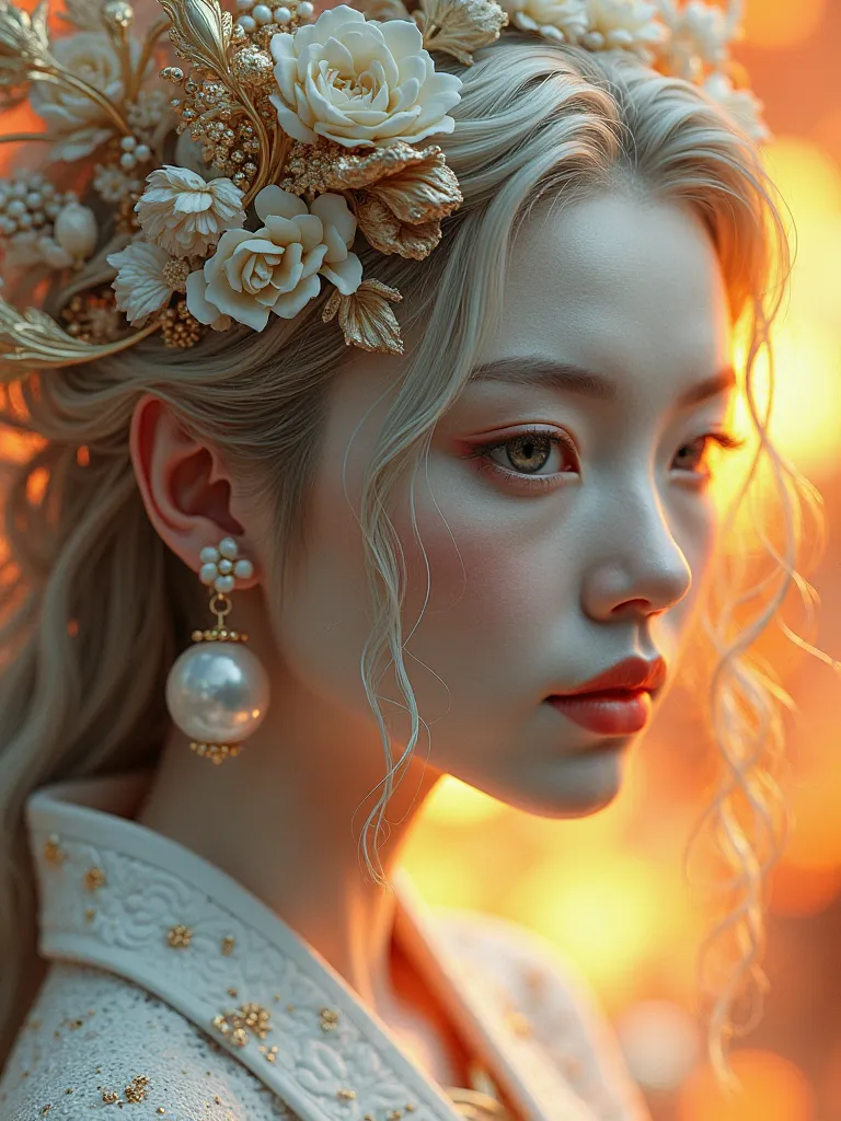 Japanese goddesses、Benzaiten、Dragon in the background、
best quality，masterpiece， Ultra High Resolution ，（  realistic ：1.4）， absurd，（ gaze focus），（face focus, Clear Facial Features），Intricate 3d rendering of a beautiful and charming biomechanical female por...