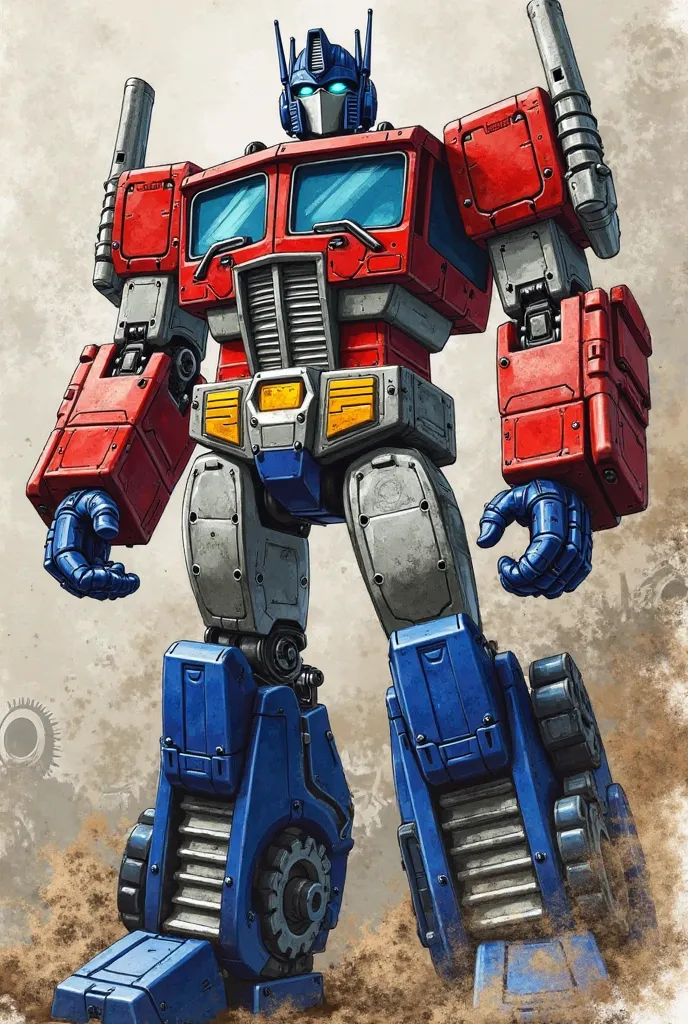 Create Optimus Prime tattoo sketch 