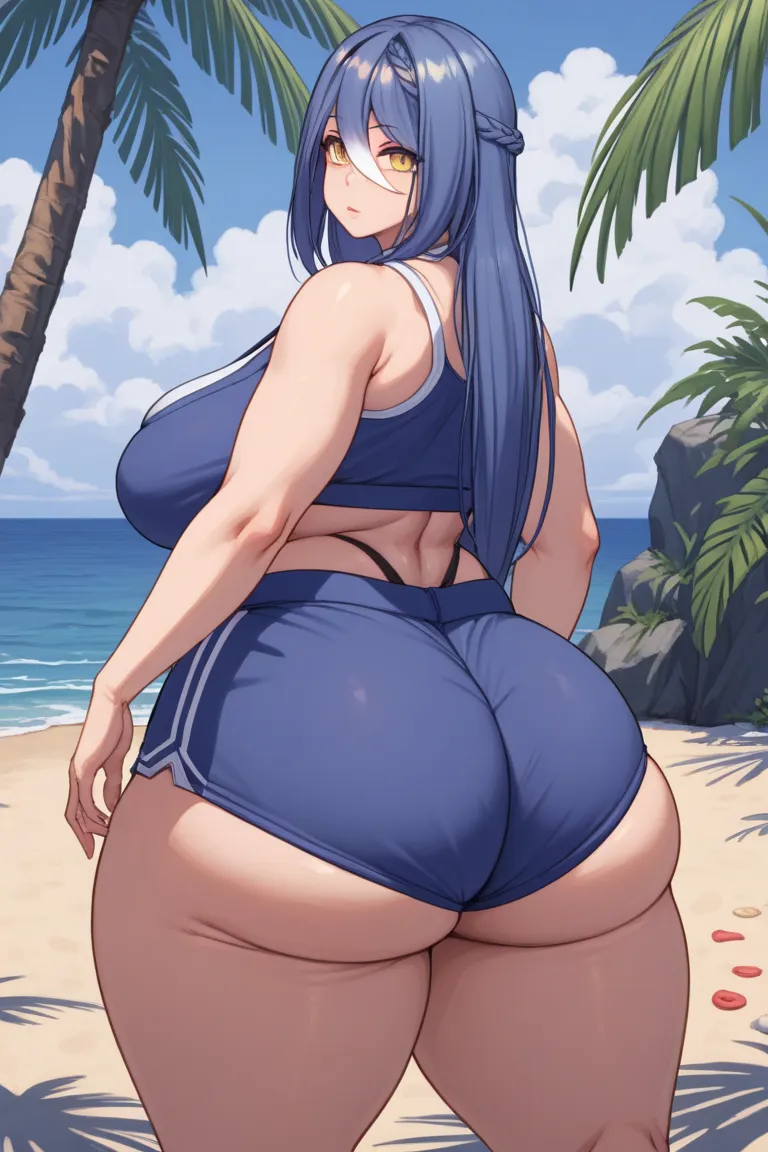 Gloss、　Glossのある肌, thick butt,  fat butt , enormous butt, enormous ass,　wide butt, Wide ass, wide hip, very wide butt, very Wide ass,  big wide butt,  very plump wide butt, big butt,  big ass,  gigantic butt , chuvy butt, big thighs, large thighs, huge thig...