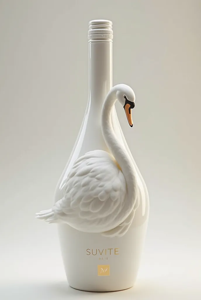 Generate a swan to draw on a bottle of Suvite