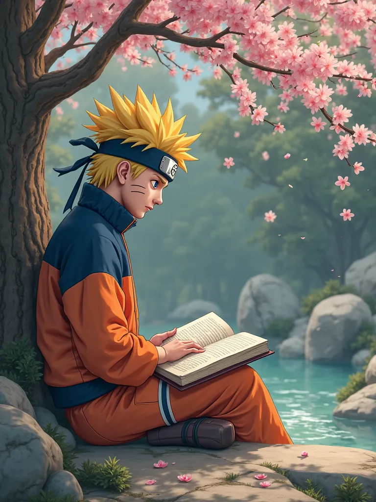 Naruto reading Posthumous Memoirs of Brás Cubas by Machado de Assis