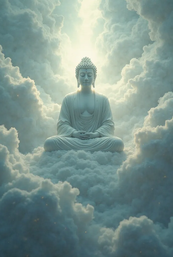 Buddha now in the clouds has a very beautiful aura 