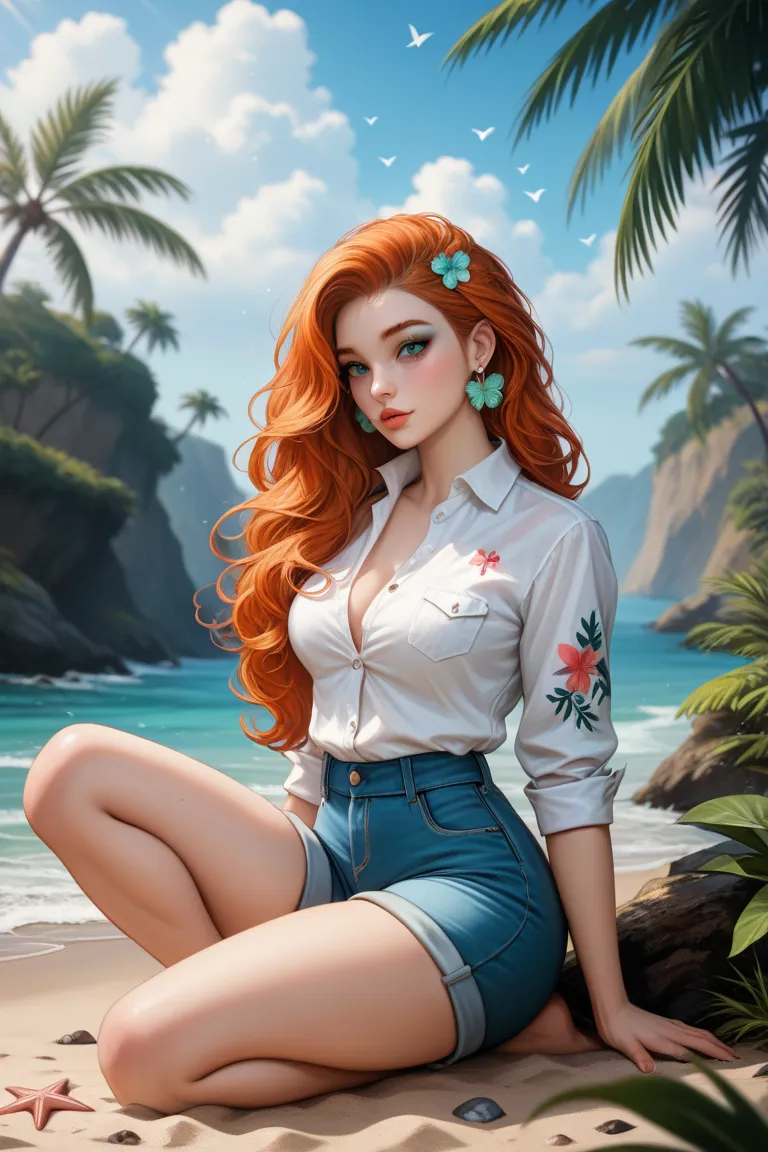 Create an ultra-high resolution image with photorealistic details, 8K quality, sharp focus, and impeccable lighting. Utilize advanced rendering techniques, ray tracing, and global illumination for maximum realism. Depict a beautiful woman with petite, natu...