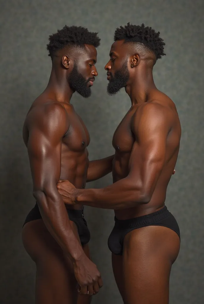 Naked gay boys giving their ass to two black guys