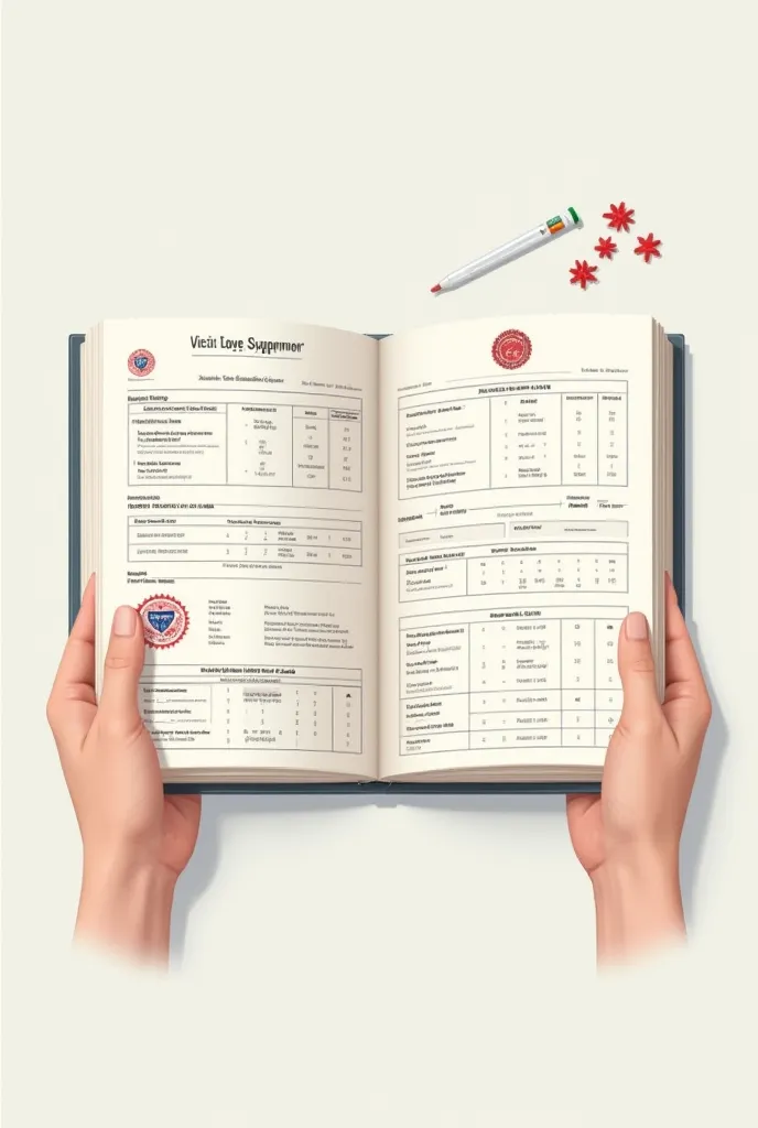 Draw a 's vaccination booklet