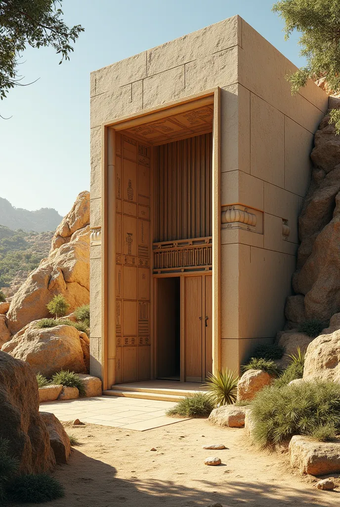 Design of a modern tomb inspired by Egyptian architecture taking into account its ventilation, the symbolic elements of integration, landscape and sustainable materials