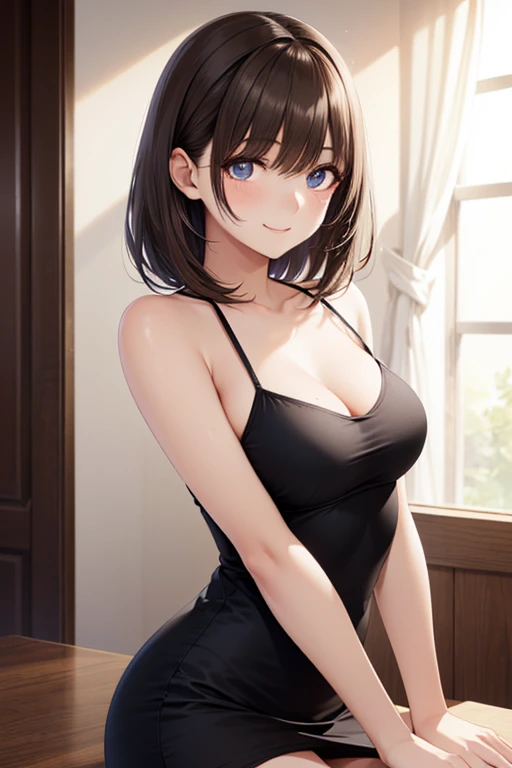 Anegasaki Nene, shiny brown hair, beautiful brown eyes, smiling face, sparkling pupils, (fine grain), highly detailed eyes, highly detailed face, highly detailed eyes,, (masterpiece:1.2, best quality), ((only1 girl)), cowboy shot,




((hidden hair, Alone,...