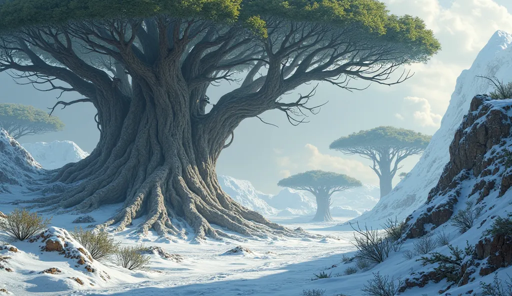 Antarctica with giant trees