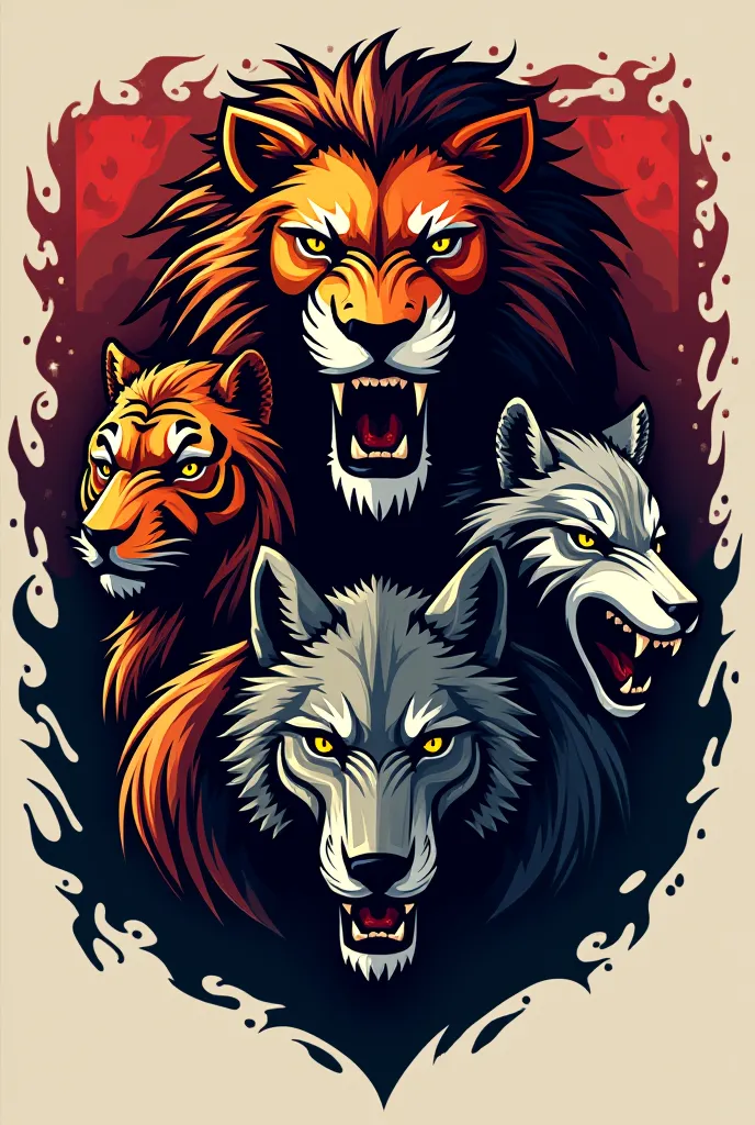 Plz create cricket logo. Name"SSC Batch 2020".
Background Lion, tiger,wolves.
