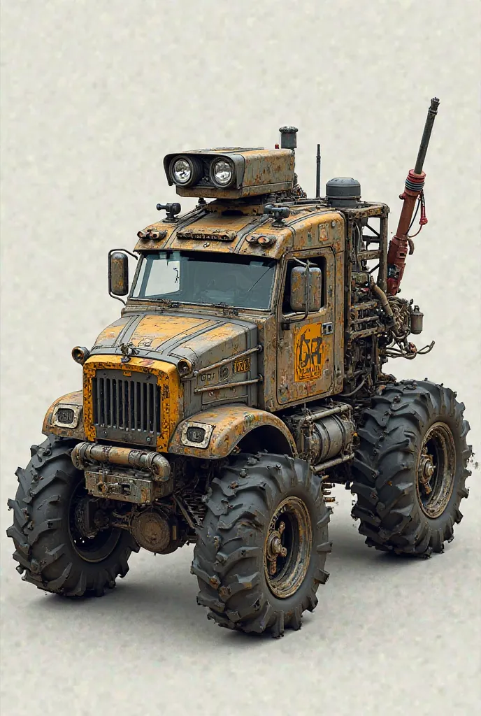 A post apocalyptic vehicle modified for battle ,armoured, refer to crossout