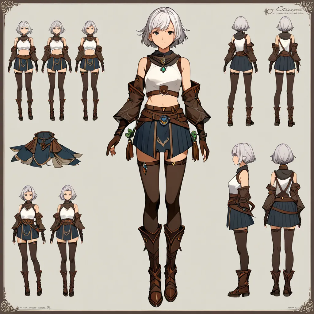 1girl,character concept art, original, full body, high fantasy, short hair, simple clothes.
