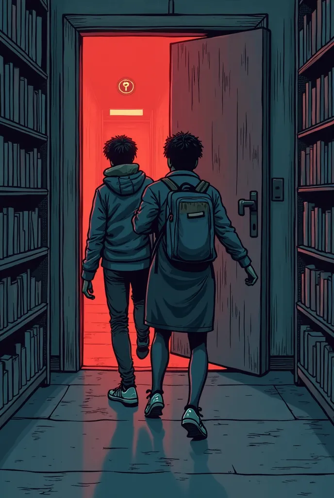 

"Come on!" Jay pulled him toward the door. Just as they were about to escape, an alarm blared. Red lights flashed.

"RUN!" Omar screamed.

They sprinted out of the library, dodging teachers and security guards, laughing as they disappeared into the night...