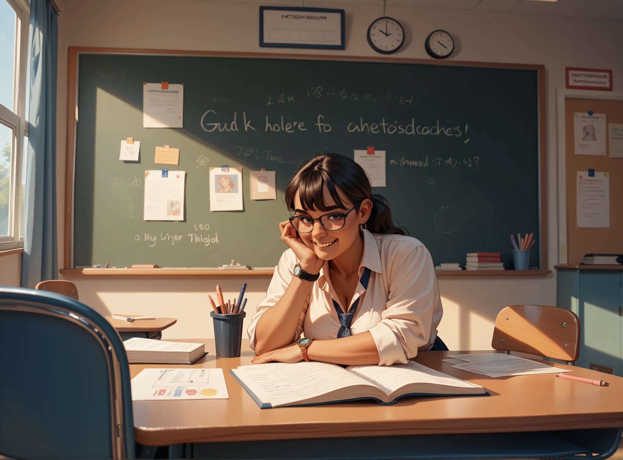 A indian female teacher given blojob to one students ,while other students watch his female naked photo  on screen in classroom full with students.