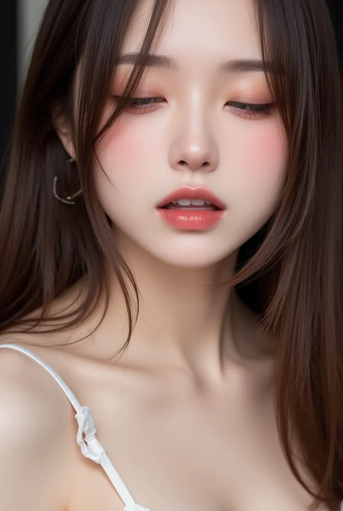 , masterpiece,      accurate, nsfw, Super Thorough, Thorough, high quality,   Award-winning  , best quality, 16k, perfect anatomy, ((     front view, )),   super high resolution hair  , brown hair, long hair, Thorough face, Realistic Textured Skin, focus o...