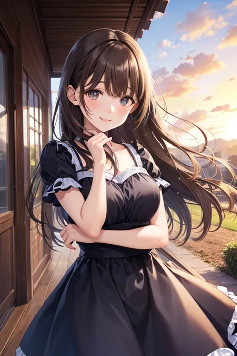 Anegasaki Nene, shiny brown hair, beautiful brown eyes, smiling face, sparkling pupils, (fine grain), highly detailed eyes, highly detailed face, highly detailed eyes,, (masterpiece:1.2, best quality), ((only1 girl)), cowboy shot,



(masterpiece), (best q...