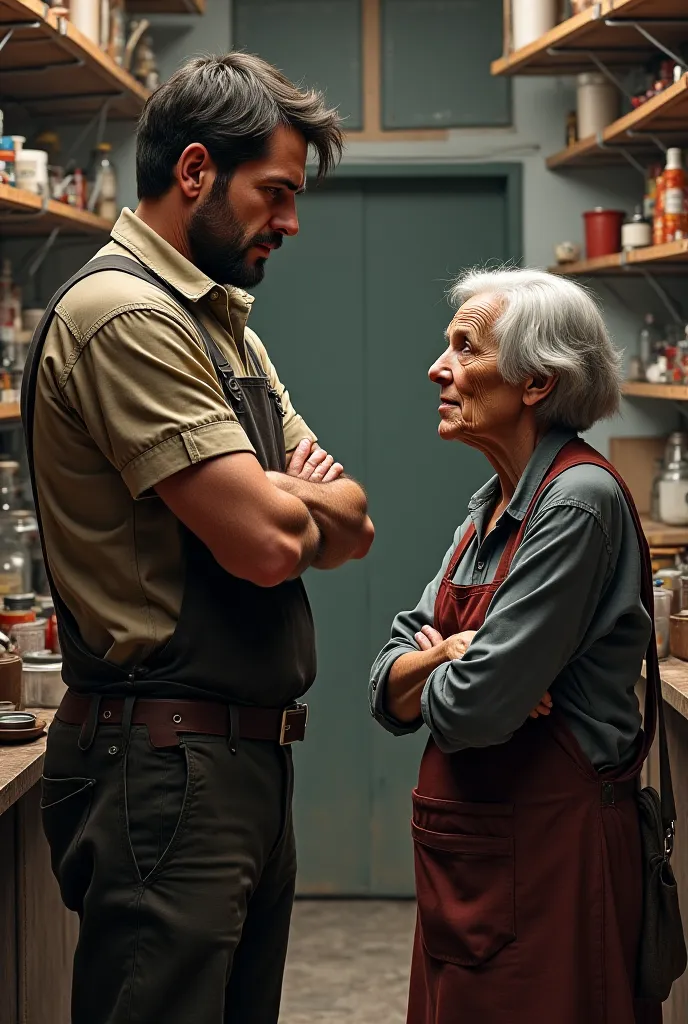 (The shopkeeper frowns, looking at the old woman with irritation.)
Shopkeeper: (Harshly) No, I can’t give anything for free. If you don’t have money, don’t waste my time!