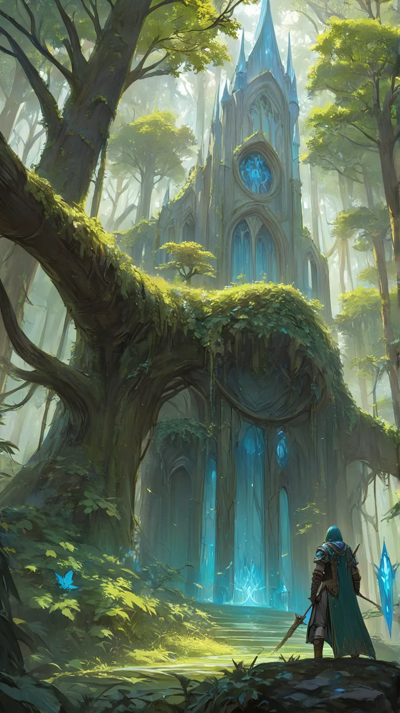  Magic the Gathering　Return to Ravnica　forest　High Resolution, masterpiece, top quality, 