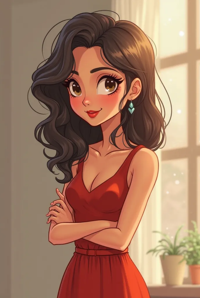 I want you to help me design a cartoon character to educate young, used for animated videos, This is a woman who divorced her husband, However, she is still quite young. (  about 25 years old ),  beautiful, and calculation. she wants to use her misfortune ...