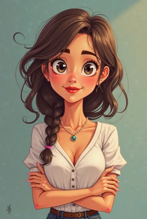 I want you to help me design a cartoon character to educate young, used for animated videos, This is a woman who divorced her husband, However, she is still quite young. ( about 30 years old),  beautiful, ambitious and calculating. she wants to use her mis...