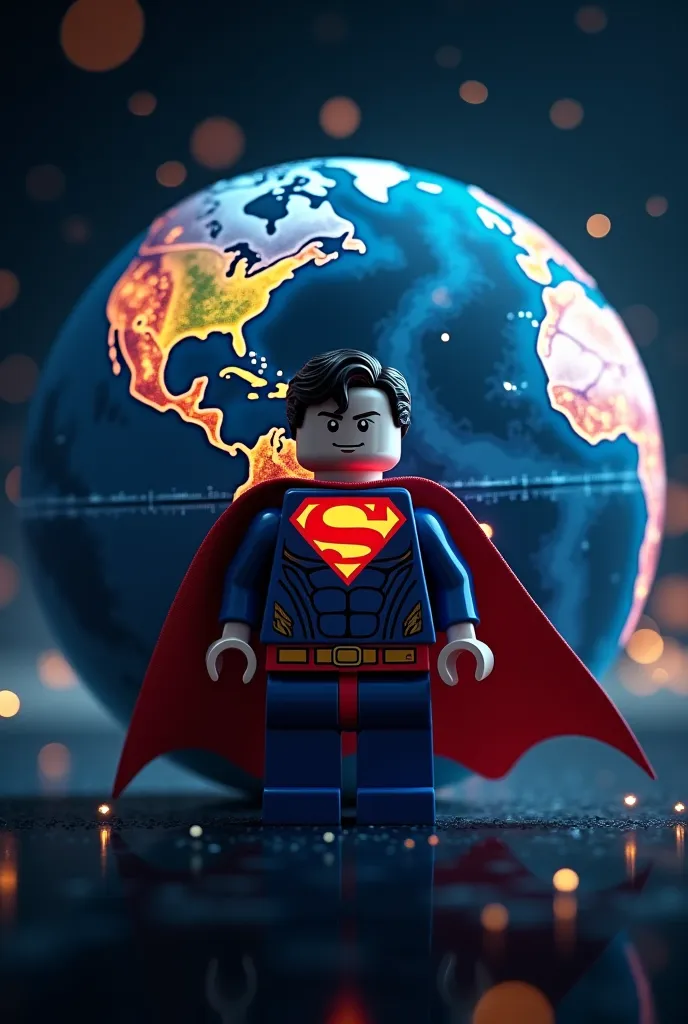 Superman and Bmacroeconomics, without locutions:

Cena 1 (0-3 seconds):

visual:
A smoothly rotating globe, with the contours of the continents lighting up in sequence.
A vibrant color palette to represent the diversity of continents.
Audio:
A soft electro...