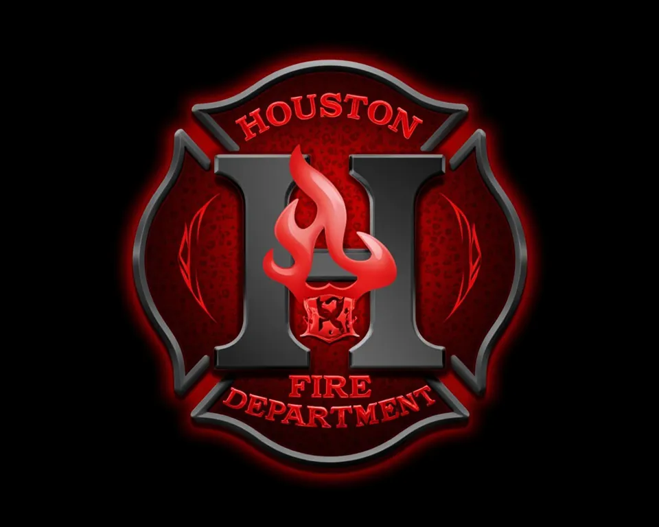 Design a soccer crest for the Houston fire department soccer team, make a one of a kind professional logo