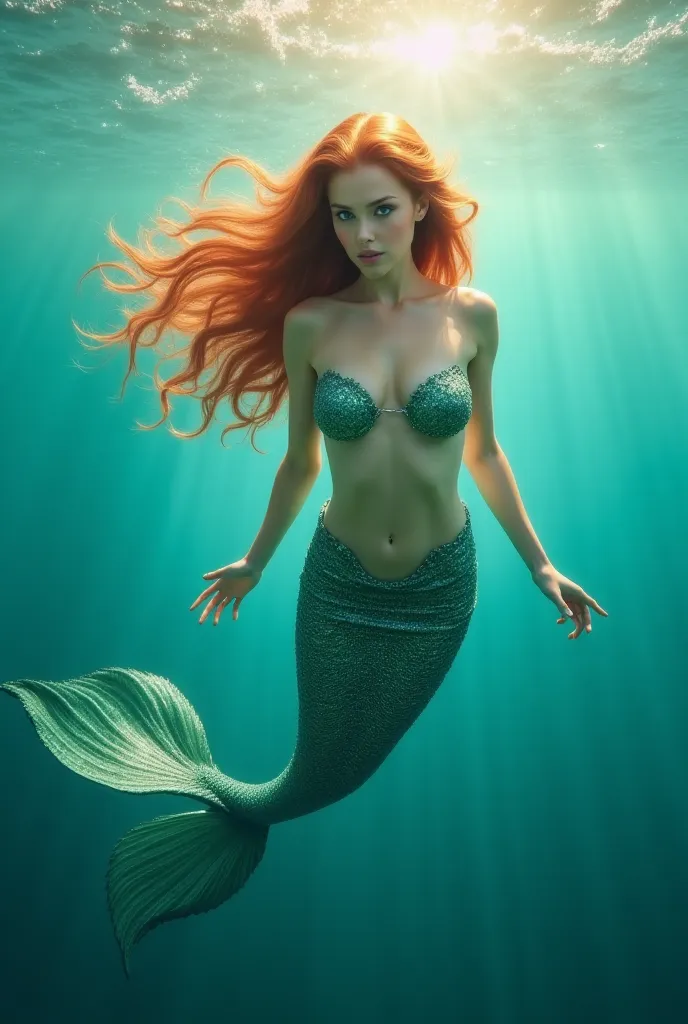 Realistic mermaid beautiful 