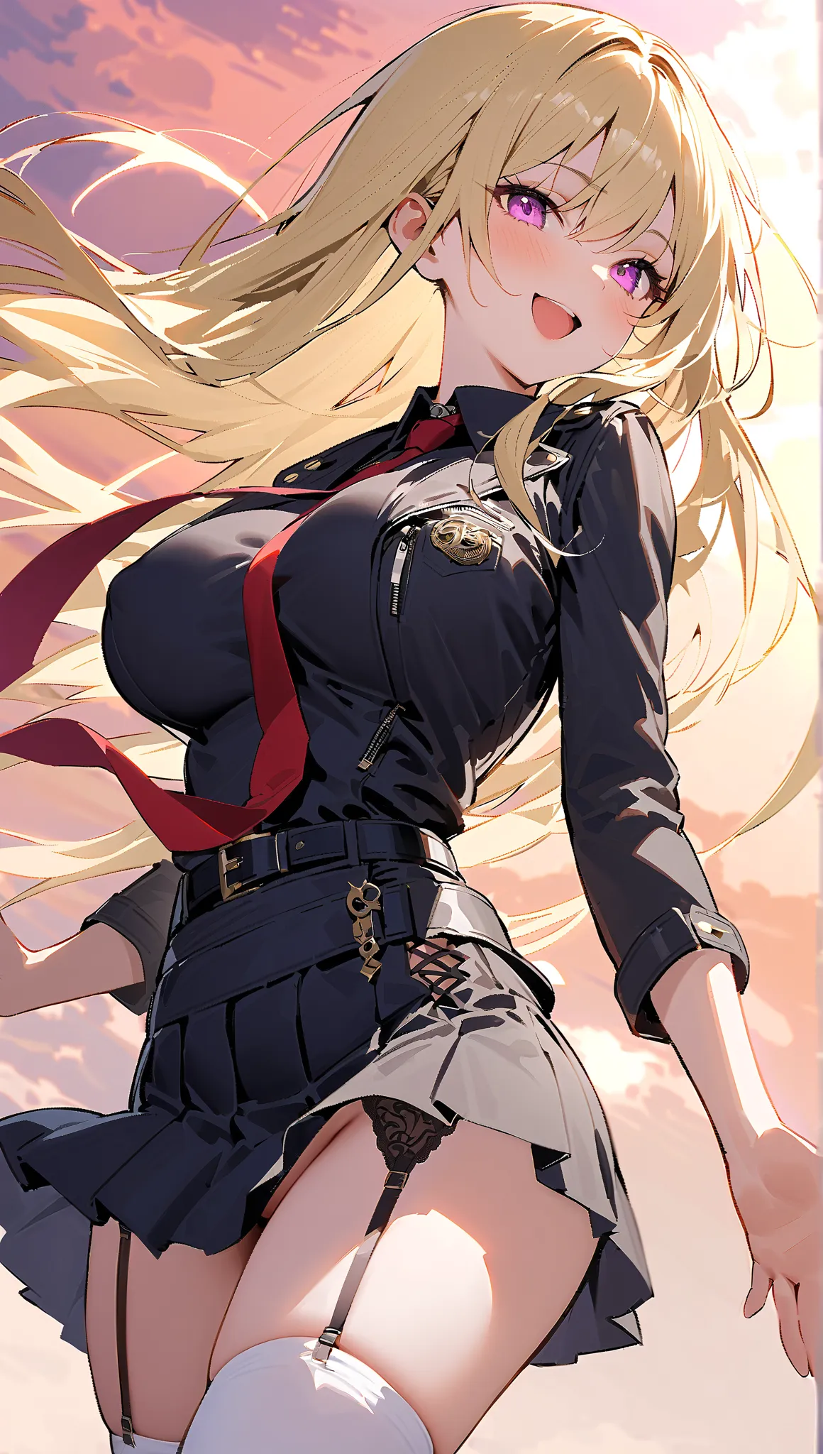 (masterpiece, top quality:1.5), (nsfw:1.2),   handsome face  , reliable leader     , chairman, kind expression, beautiful girl:1.2, alone:1.3, (blonde hair:1.2), (long hair:1.2),       straight hair      , ( :1.2),  long hair, Big Breasts, thick butt, is t...